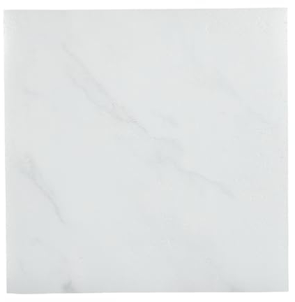 PVC Bodenbelag Selbstklebende 30x30cm, Marmor Fliesenoptik Vinylboden für Eingangstür, Wohnzimmer, Küche, Balkon, Abstellraum 32 Stück (Weiß)