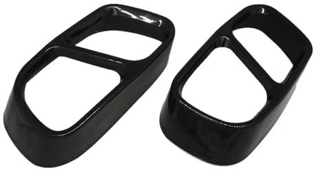 Uklal 2 Stück Auto ABS Auspuffblenden Rahmenabdeckung, Für BMW X5 2014-2018 Auspuff-Endrohr-Dekoration Autozubehör Außenzubehör