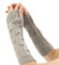 VUCDXOP Winter Gestrickte Handschuhe für Damen, Fingerlose Armstulpen Feinstrick lang Handwärmer Stulpen, Warm Strick Handschuhe Pluswärmer Handstulpen Armwärmer Stulpen für Damen (AX-Hellgrau)