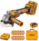 INGCO Brushless Angle Grinder 115mm 20V Cordless Grinder Tool, 3 Variable Speed for Cutting, Grinding, Polishing with 1Pcs 4.0ah Battery and Charger CAGLI2211531