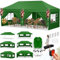 KESSER® Pavillon Faltpavillon 6x3m Festzelt mit 6 abnehmbaren Seitenwänden, Gartenzelt Höhenverstellbar & Wasserdicht + Tasche Rollbar Bodenanker Pop-Up Klicksystem UV-Schutz 50+ Partyzelt Grün