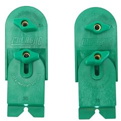 MICROJIG Matchfit Ramp Clamps (2-Pack) - Precision Inline Dovetail Clamp for Dovetail Track System - Low-Profile, Rotating Clamp Heads for Woodworking, CNC, Routing, and Sleds, CN-P3K2