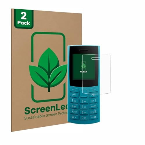 ScreenLeaf Schutzfolie für Nokia 105 4G 2nd Edition | 2 Stück Transparenter Displayschutz Made in Germany Klare Displayschutz-Folie Kratzfest