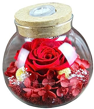 ABOOFAN Glowing Preserved Flower Bottle up Her Day Rose up Flower