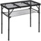 REDCAMP 2.8ft Folding Camping Table for Outside, Lightweight Aluminum Portable Folding Table for Cooking BBQ, Metal Grill BBQ Table Easy to Assemble with Adjustable Heights Legs,Black 87cm x 40cm