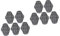 FOMIYES 2 Sätze Bambus-aktivkohle-pad Swor Waschbare Damenbinden Wiederverwendbare Damenbinden Immer Pads Gesichtspads Aus Baumwolle Wattepads Zeitraum Damen Accessoires Black 5 Stücke * 2