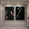BMGKYAGL Affiche sur toile de mode élégante femme noire, décoration de salon, peinture esthétique abstraite, décoration d'intérieur, 40 x 60 cm, sans cadre