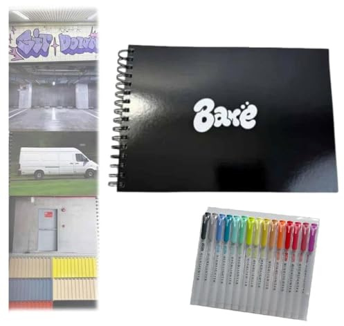 Graffiti Sketchbook:200lb Recycled Paper Bare Graffiti Sketchbook with 180 Real Cityscapes Cool Sketch Pad for Kids Adults No Bleed Paper Pro-Grade Street Art Workbook for Beginners & Artists