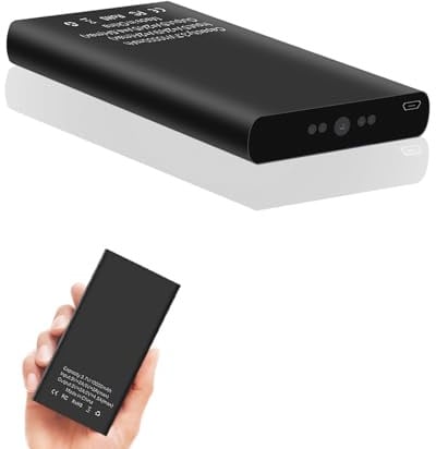 YMBZY Mini Kamera 1080P Überwachungskamera,Tragbares Ladegerät Sicherheitskamera, Indoor/Outdoor Sicherheitskamera,Ohne WLAN