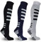 Frostfighter Herren Thermo Kniestrümpfe (4x Paar) Winter Ski Vollfrottee Innenfutter, Schwarz Blau Grau, 39-42