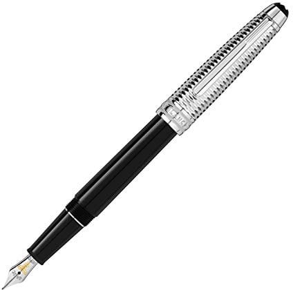 Montblanc Black Resin Meisterstueck Doue Geometry 118078 Fountain Pen