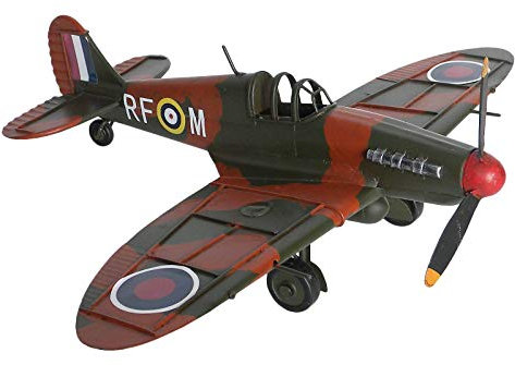 Middle-England 41cm Supermarine Spitfire Plane Tin Plate Metal Decorative Model