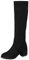 Chelsea Boot, Stivali Donna Stivaletti Donna Moda Solido sopra Il Ginocchio Scarpe Casual Lunghe con Cerniera Calda (39,Nero)