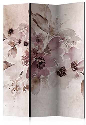 murando Raumteiler Foto Paravent Blumen 135x172 cm beidseitig auf Vlies-Leinwand Bedruckt Trennwand Spanische Wand Sichtschutz Raumtrenner Design Botanik wie gemalt Natur b-C-0910-z-b