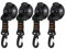 JNNJ 4 Piezas Anclaje De Ventosa, Fijación con Ventosaventosa, Anclaje de Ventosa Toldo Lateral Coche Fuertes Ganchos de Succión, Multifunzione para Coche Carpas con Toldo Lateral(Naranja)