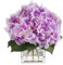 ENOVA FLORAL Seide Hortensie Künstliche Blumen in Vase mit Faux Wasser, Seide Blumenarrangements in Vase für Wohnkultur, Hochzeitstisch (Helllila)