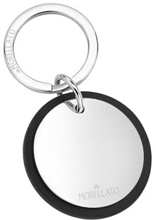 MORELLATO Portachiavi da Uomo in Acciaio, Cuoio, Collezione Prestige