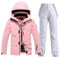 Damen Ski Jacke und Hosen 2 Teilig Set Skianzug Damen Wasserdicht Winddicht Winter Warme SkiSchnee Skifahren Sätze Snowboard Set