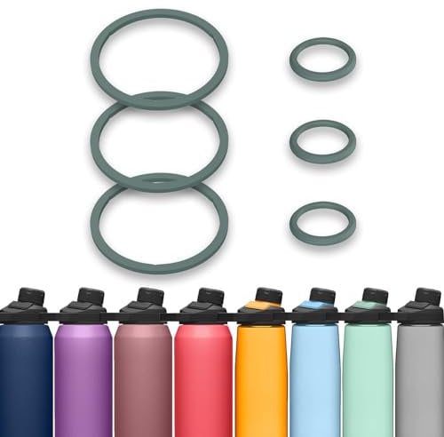 BOSORIO 3 Sets Gaskets Compatible with Camelbak Chute Mag Water Bottle 20oz 25oz 32oz 50oz (6)