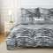 MILDLY Satin Bettwäsche 155x220 Baumwolle, Dunkelgrauer kühlende Bettwäsche-Sets öKotex Zertifiziert Enthält 1 Bettbezug 155x220 und 1 Kissenbezüge 80x80, Neville