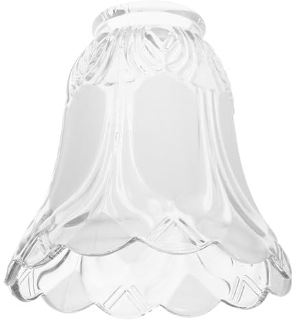 PRETYZOOM Bell Shaped Frosted Glass Lamp Shade Lighting Fixture Replacement Chandelier Light Covers Pendant Hanging Light Shade for E27 Ceiling Fan Wall Light