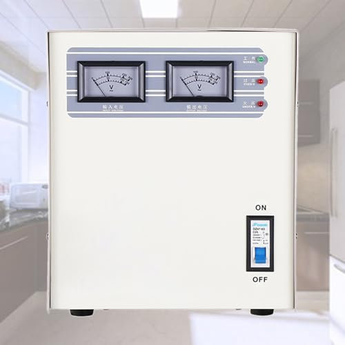 Stabilizzatore di Tensione 220V, Stabilizzatore di Tensione di Alimentazione Completamente Automatico, Regolatore di Tensione di Aria Condizionata In Rame Puro, 6 Protezioni Principali,5KVA