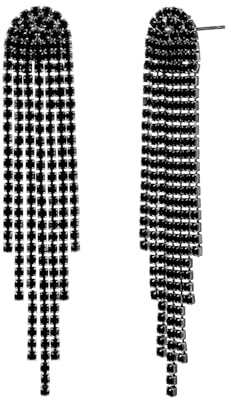 CCAIPU Dangle Quaste Ohrringe für Damen, Böhmische Kristall Lange Quaste Ohrringe Bling Drop Ohrringe Party Hochzeit Kette Ohrringe Schmuck Geschenk für Frau Mutter Mädchen