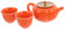 PAMINGONO 1 Satz Persimone-Teeset aus Keramik Loseblatt- altmodischer Bausatz Keramik teetasse Teeservice aus Keramik reisendes Teegeschirr aus Porzellankeramik Orange