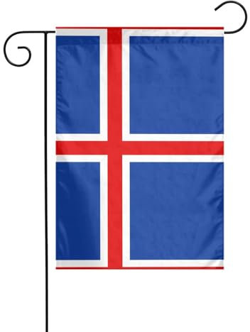 WZYWHJ Flagge von Island, bedruckt, Dekoration, Gartenflagge, 30,5 x 45,7 cm, für eine modische Outdoor-Umgebung