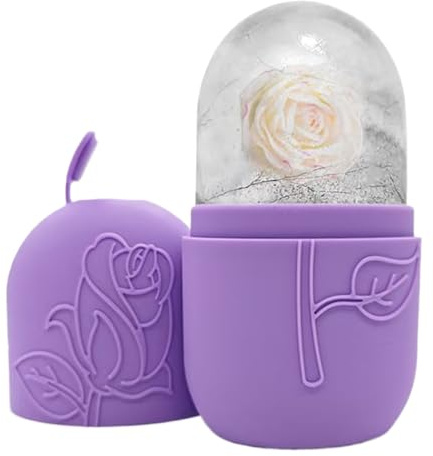 Rouleau à glace pour le visage | Appareil de massage à froid réutilisable pour le visage | Rouleau à glace en silicone pour détendre et raffermir les muscles pour les soins de la peau