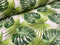 HomeBuy Vert Feuilles de Palmier Rideau de Tissu de Coton pour ameublement ? Vert Tropical Feuille ? 140 cm de Large (Vendu au mètre)