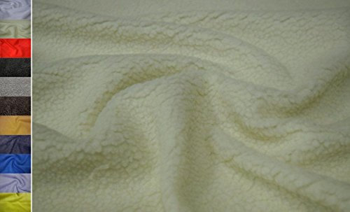 StoffBook WOLLWEIß LAMMFELL STOFF KUNSTFELL PLÜSCHSTOFF STOFFE, B553