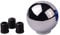 SMKJ Universal Auto Schaltknauf Chrom Runde Kugel Schaltknüppel Shifter Knob für most Manuelles oder automatisches (Silber)