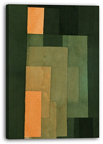 Leinwand (60x80cm): Paul Klee - Turm in Orange und Grün