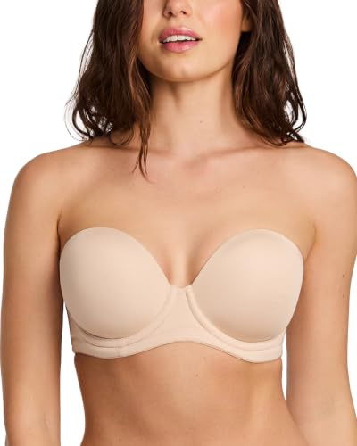 Wacoal Womens Red Carpet Strapless Full Busted Underwire Bra, Sand, 42C
