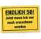 DankeDir! Endlich 50 Jahre Schild - Geschenk 50. Geburtstag, Dekoschild, Kunststoff, 30 x 20 cm, Wand- und Türmontage