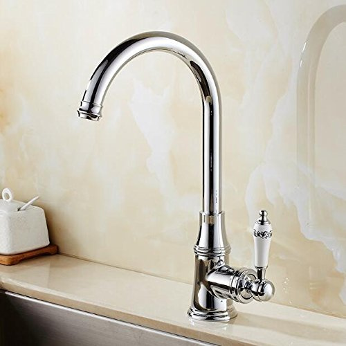 YAWEDA European Brass Matériel de cuisine robinet d'eau chaude et froide Légumes du bassin Taps Faire pivoter l'eau potable robinet, D