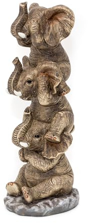 THORNE ANTIQUES AND COLLECTABLES Skulptur mit DREI weisen Elefanten, See No Hear No Speak No Evil, lustiges Ornament (natürlich)