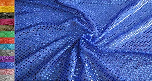 StoffBook ROYALBLAU PAILLENTTENSTOFF KLEINE TUPFEN PAILLETTEN STOFF STOFFE, B423