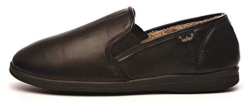 Dr Keller Dr Christof Mens Black Slipper - Size 9 UK - Black