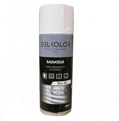 DELKOLOR - Delkolor Peinture Spéciale Radiateur en Aérosol 400ml - Couleur BLANC MAT