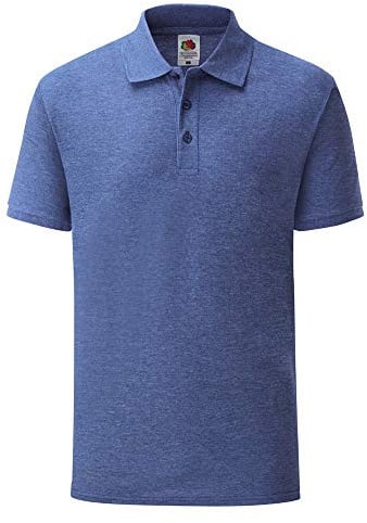 Fruit of the Loom Men's Short Sleeve Polo Shirt (L) (Royal Heather Blue)
