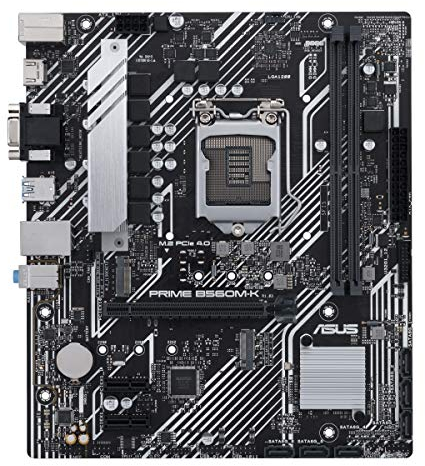 ASUS Prime B560M-K Gaming Mainboard Sockel Intel LGA 1200 (mATX, 2x M.2, Intel 1Gbit/s Ethernet, USB 3.2 Gen 1, PCIe 4.0, RGB-Header)