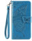 CaseHQ Kompatibel mit iPhone 12 Mini Hülle 5,4 Zoll (2020), Brieftaschen-Hülle für Damen und Mädchen, Premium-Band mit Kartenhalter, 3D-geprägter Schmetterling, PU-Leder, Blau