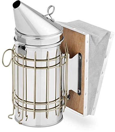 Wiesenfield WIBS-001 Smoker Bienen Smoker Imker Bee Smoker Rauchgerät Edelstahl/Leder groß
