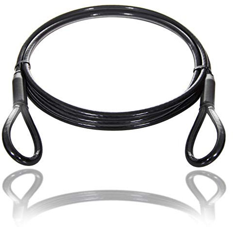 Drahtseile24 Câble à passants noir, câble en acier gainé avec œillets - Antivol pour meubles de jardin, vélo - Épaisseur : 6 mm (4 à 6) - Longueur : 50 m