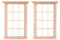DOITOOL Dollhouse Windows 2Pcs 1: 12 Dollhouse Window Frame Dollhouse Miniature Furniture Mini Wooden Window Frame DIY Dollhouse Bedroom Accessories