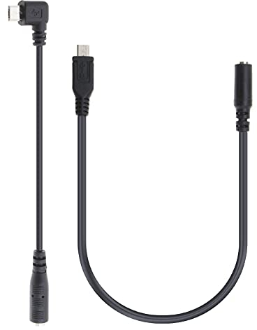 Be In Your Mind 2 cables adaptadores de alimentación CC de 3,5 mm hembra a micro USB de 5 pines macho para auriculares, auriculares y cable de teléfono