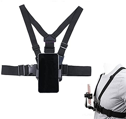 EUNEWR Handyhalterung Smartphone Brusthalterung Universal-Handy-Clip Handy-Brustgurt-Halterung Outdoor Halter