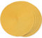FunWheat Runde geflochtene Tischsets Set, Platzsets, Platzdeckchen, Tischuntersetzer mit 6 Tischsets für Esstische, gewebt, waschbar, rutschfest, 38,1 cm für Geburtstag, Hochzeit (gelb, 6 Stück)